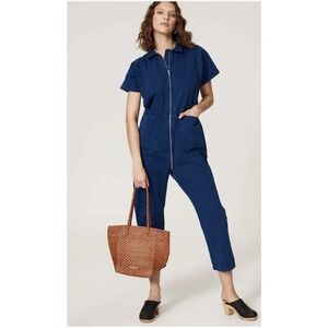 Rachel Comey The Barrie Jumpsuit Blue Denim Zip Up Oversized Size 2